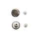 17mm Gunmetal Star Jeans Buttons with Pins (Pack of 8)